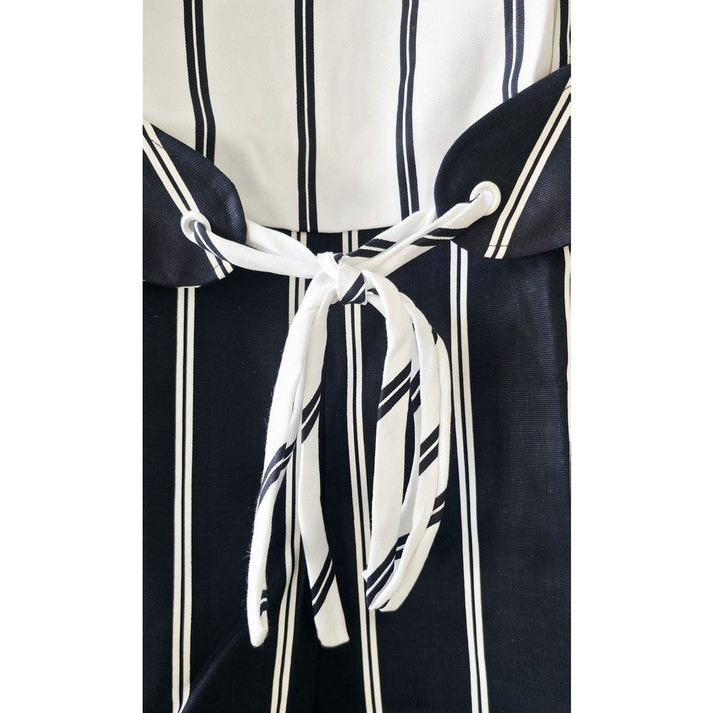 VINTAGE *NEW* 1960's Black & White Stripe Waist Tie Romper Japan Size 10