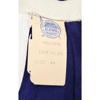 VINTAGE *NEW* 1960's ILGWU Navy Blue  100% Jersey One Piece Swimsuit Size 12 (44)