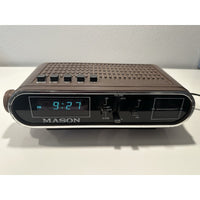 Needs Lovin' - VINTAGE 1970's MASON Digital Alarm Clock Am/Fm Radio Dimmer Wood Grain
