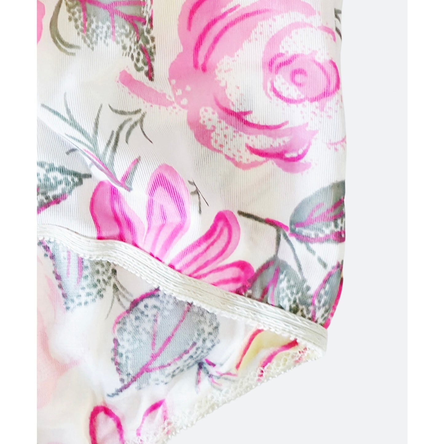VINTAGE *NEW* 1960's Women's Pink Flower Print Panties Underwear Size 7 (L) USA