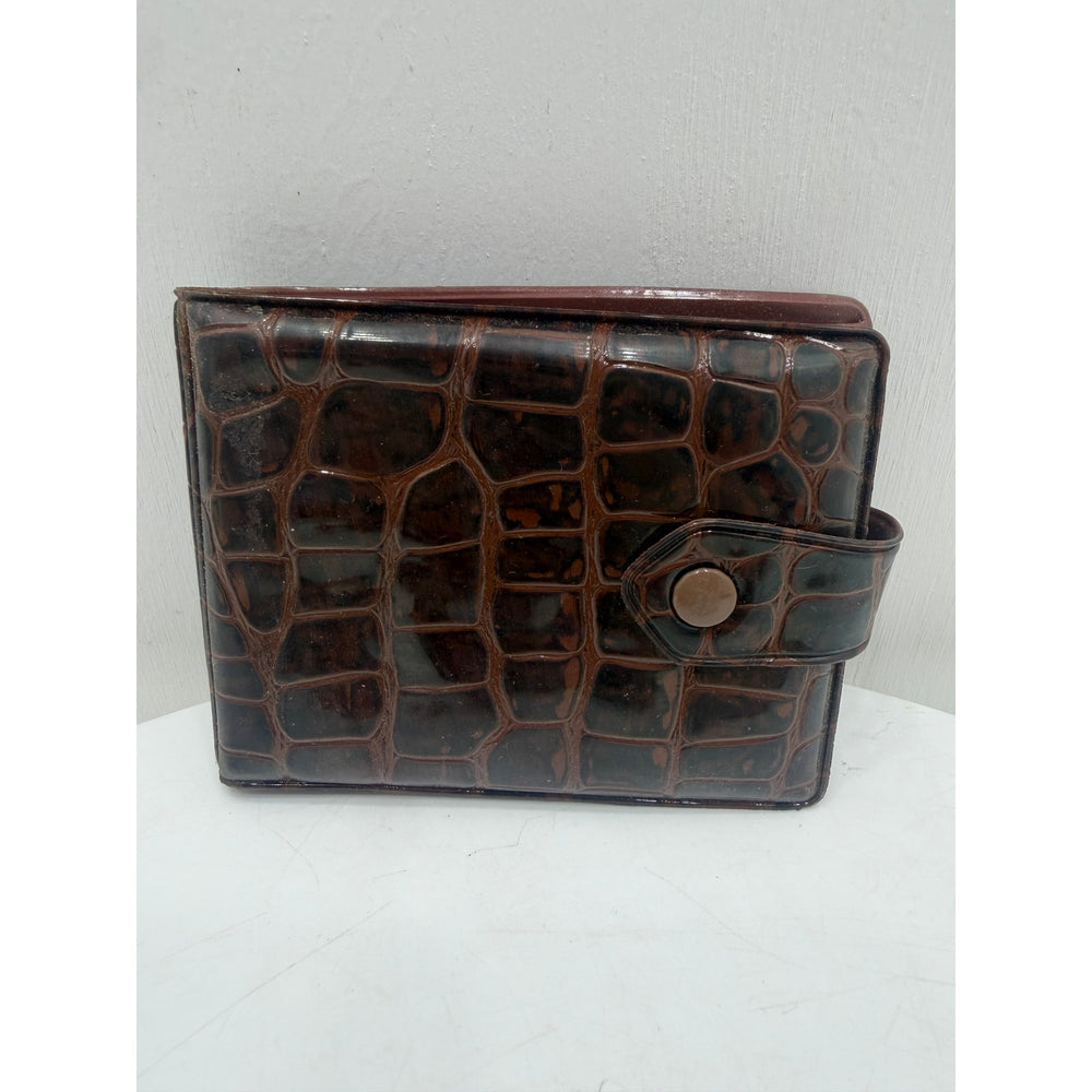VINTAGE 1970's Stacy Bi-Fold Coin/Photo/Cash Snake Print Wallet