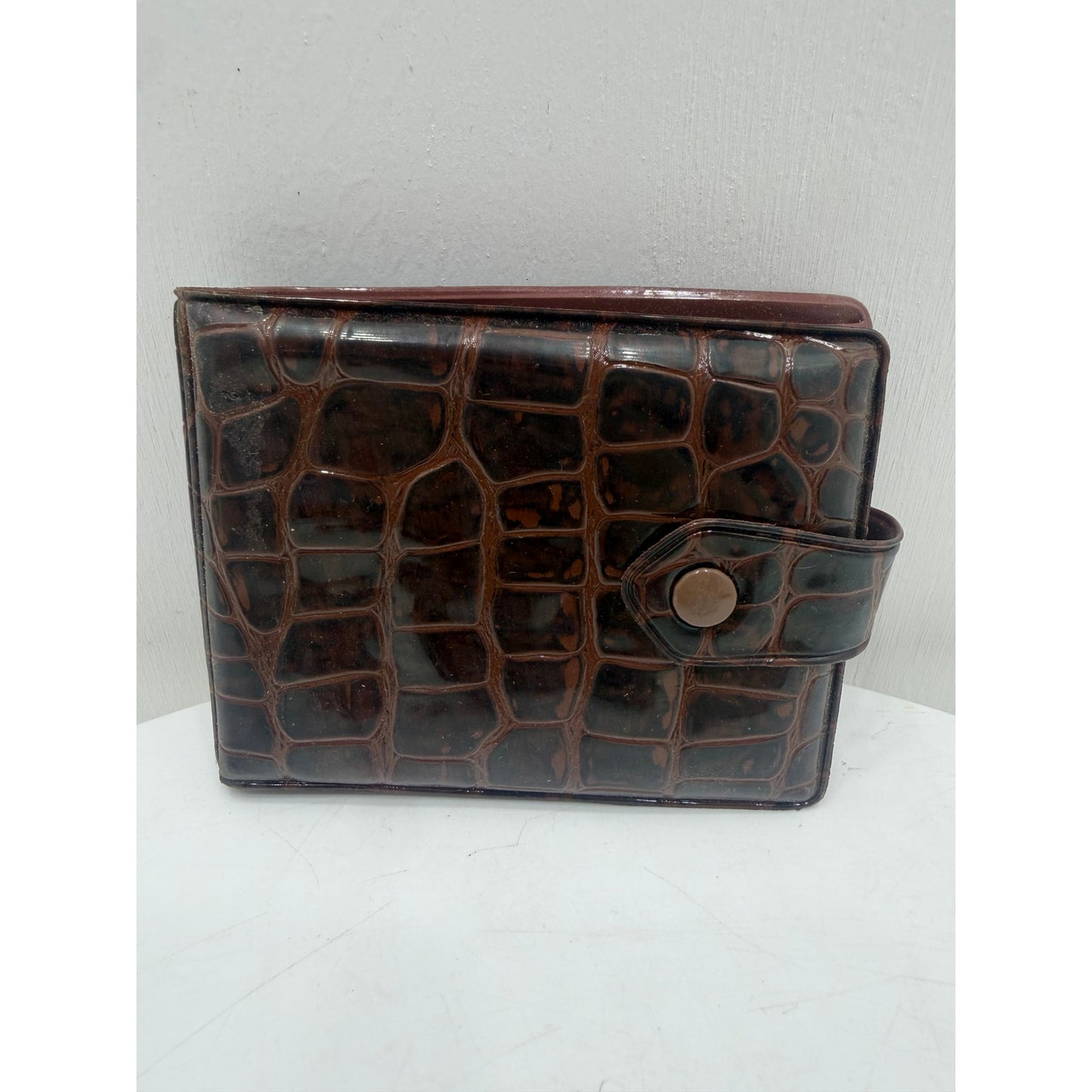 VINTAGE 1970's Stacy Bi-Fold Coin/Photo/Cash Snake Print Wallet