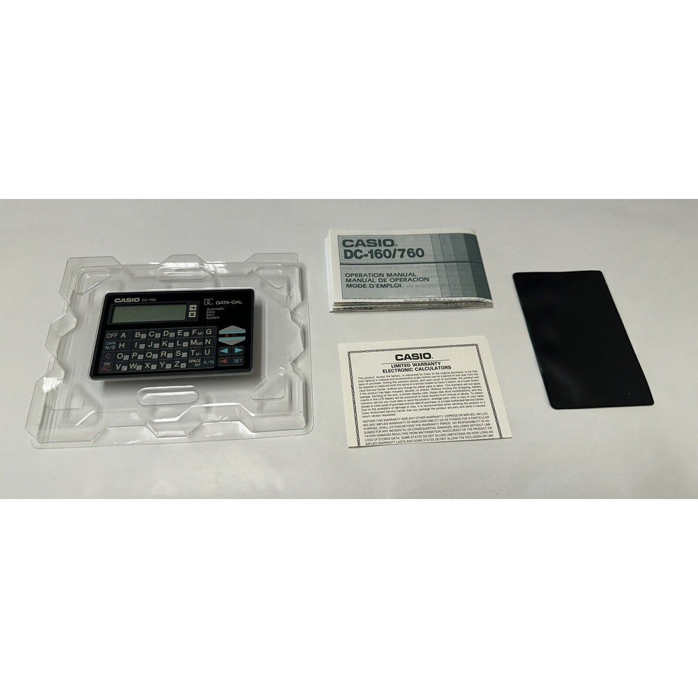 VINTAGE *NEW* Casio DC-760 data-cal Black Calculator