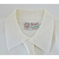 VINTAGE *NEW*1960's White Women's Thin  Sweater w/Collar 100% Nylon Size 34