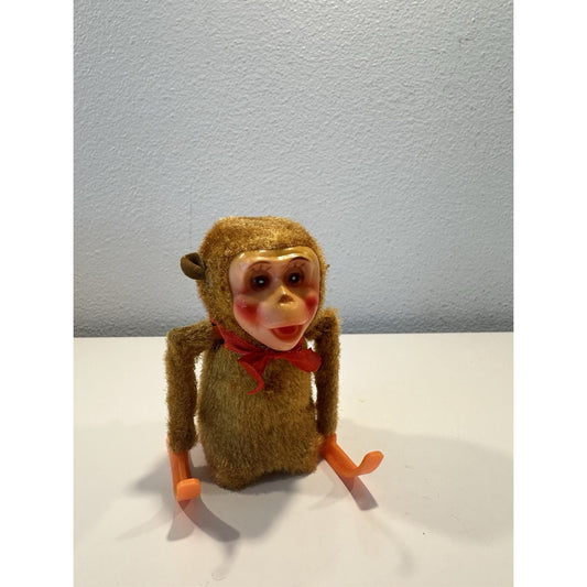VINTAGE *NEW* 1970's Clockwork 5" Acrobatic Monkey Wind Up Toy