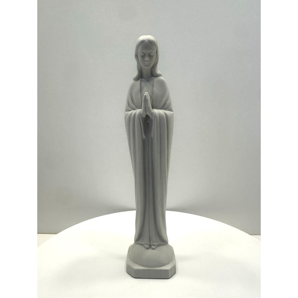 VINTAGE *NEW* 1950's White Standing Praying Lady with Long Hair Figurine