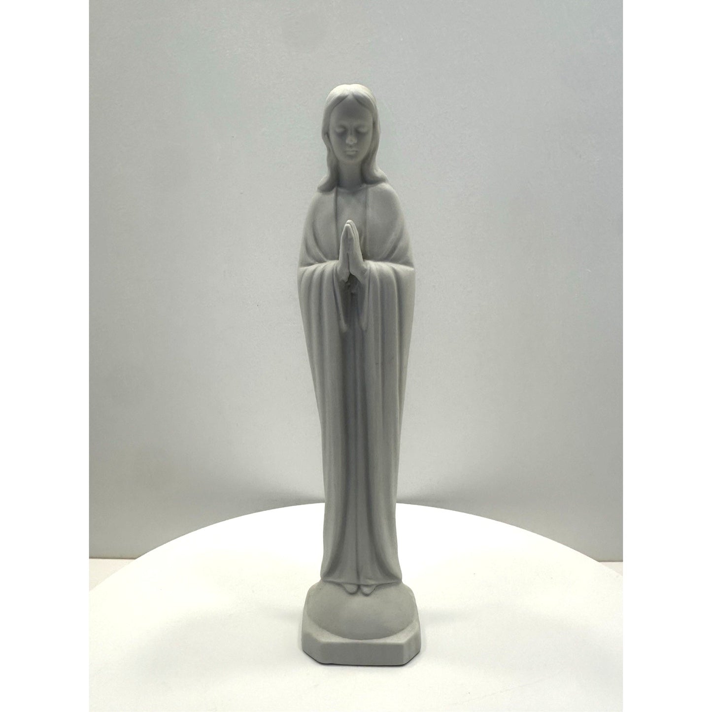 VINTAGE *NEW* 1950's White Standing Praying Lady with Long Hair Figurine