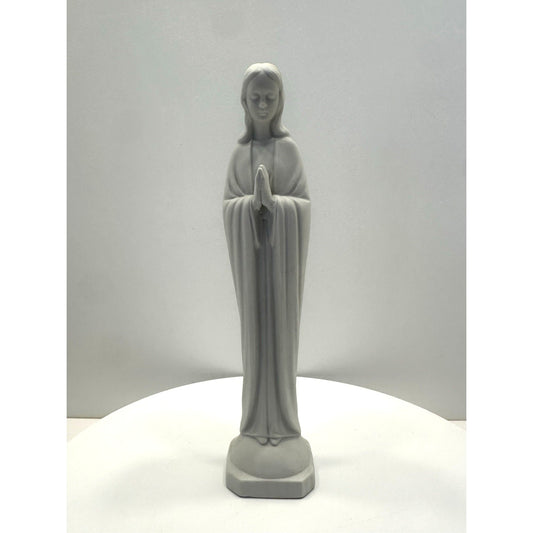VINTAGE *NEW* 1950's White Standing Praying Lady with Long Hair Figurine