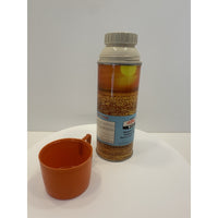 VINTAGE *NEW* 1977 Thermos #2210 Beach Theme w/Orange Lid Vacuum Bottle 14.4oz USA
