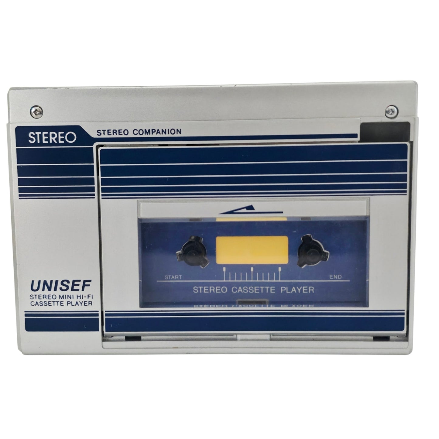 VINTAGE *NEW* 1980's UNISEF V-1 Stereo Cassette Player | Silver Walkman