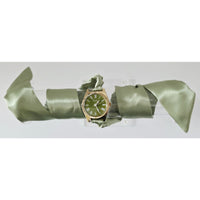 "Frozen In Time" 1960's Vintage Watch Face w/ Silk/Satin Tie Bracelet