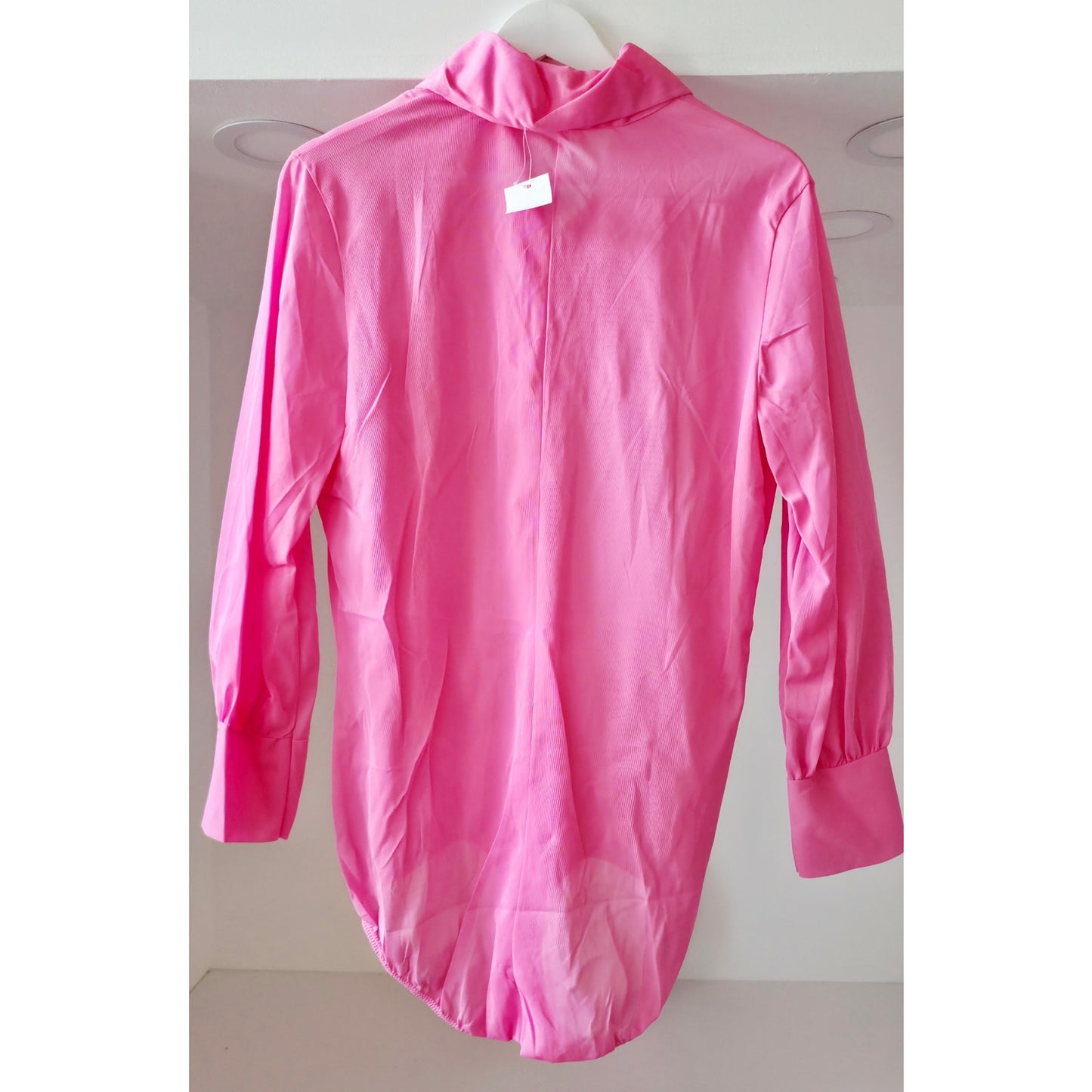 VINTAGE *NEW* 1970's Movie Star Women's Hot Pink Bodysuit Size M 14/16