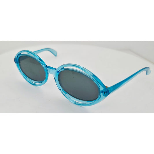 VINTAGE *NEW* 1970's Solarex Blue Frame with Gray Lens Sunglasses USA