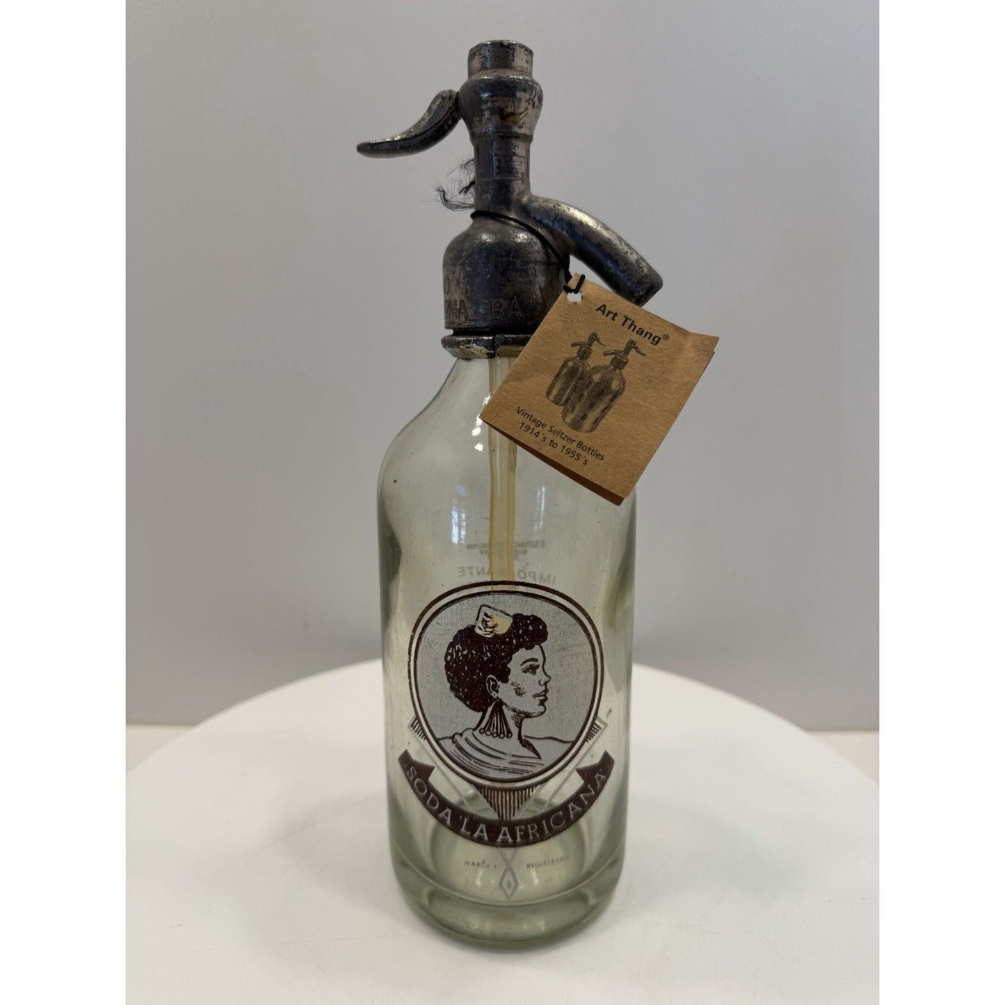 VINTAGE *PRISTINE* Art Thang Soda 'La Africana Decanter Argentina