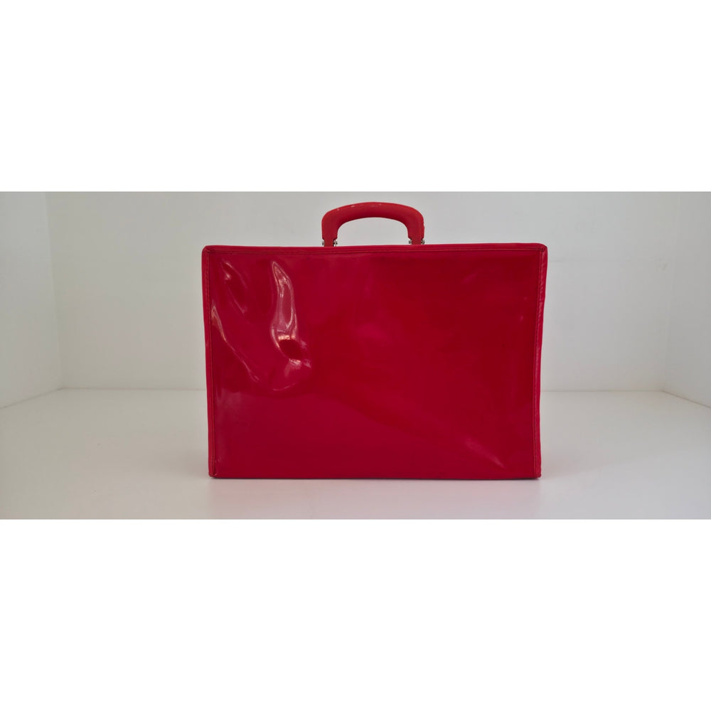 VINTAGE *PRISTINE * 1970's Vinyl Carrying Case Red