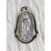 VINTAGE *NEW* 1950's Madonna with Child Silver-Toned Religious Pendant 1.5"