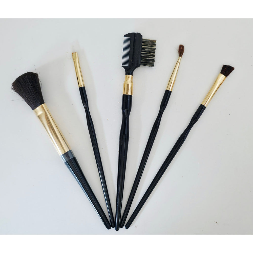 VINTAGE *NEW* 1970's Brush-n-Glow 6 Piece Cosmetic Set #6730 with Stand
