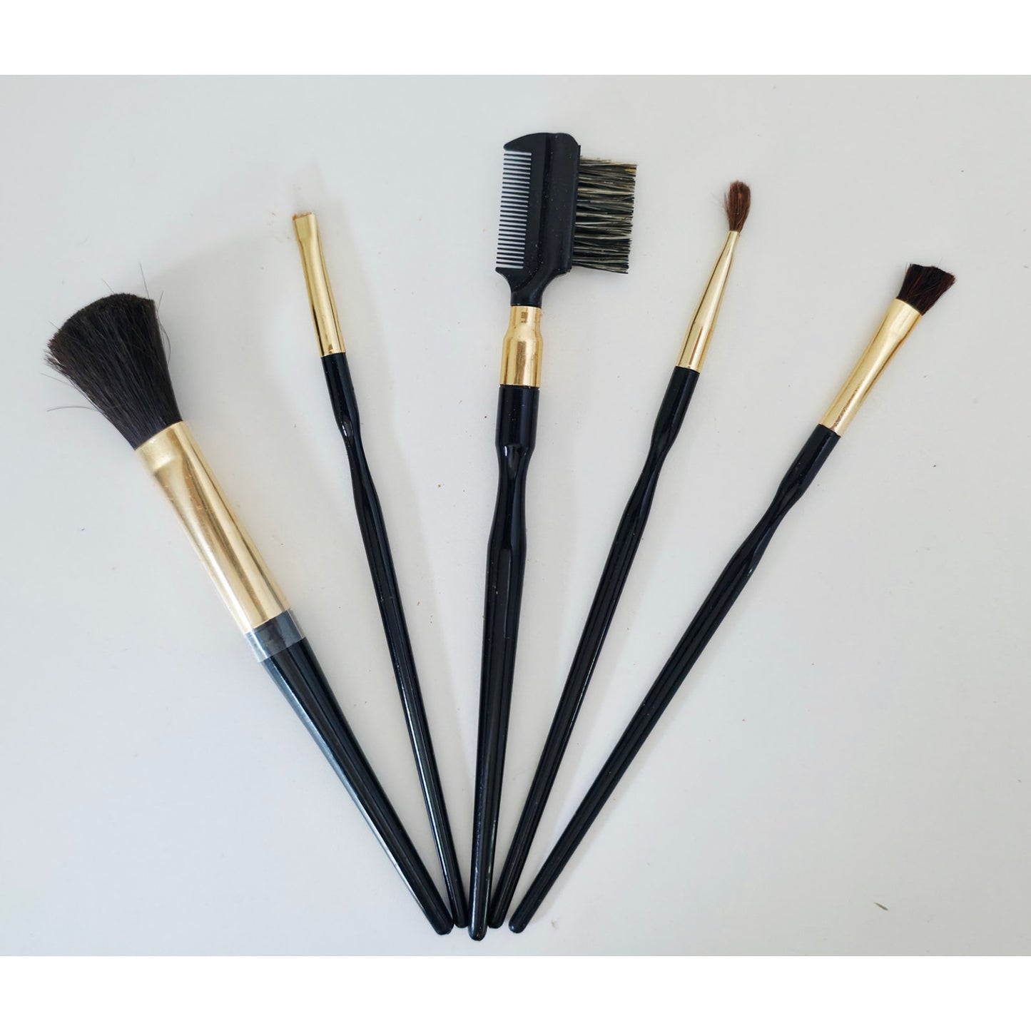 VINTAGE *NEW* 1970's Brush-n-Glow 6 Piece Cosmetic Set #6730 with Stand