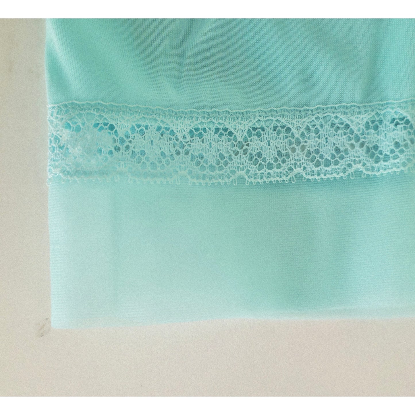 VINTAGE *NEW* 1960's Kayser Women's Light Blue with Lace Trim Slip Dress Junior M
