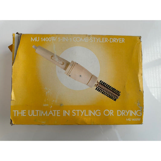 VINTAGE *NEW* Seikko MU1400W 5-IN-1 Comb/Styler/Dryer Accessories