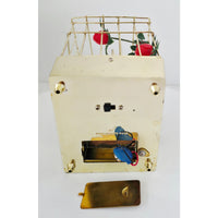 VINTAGE *NEW* 1960's Blue Electronic Musical Bird in Cage Battery Operated