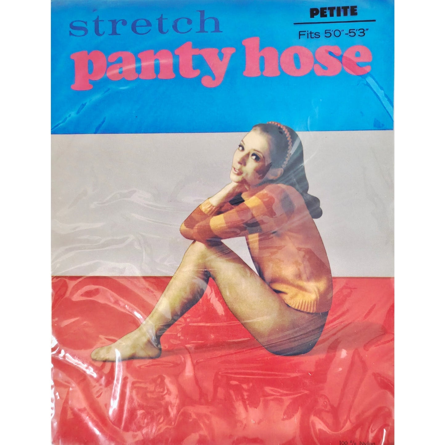 VINTAGE *NEW* 1960's Stretch Panty Hose Nude Size Petite 5'0-5'3  Set of 1