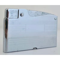 VINTAGE *NEW* 1960's Modern De Luxe Silver Tone Striped Lighter in Box Japan