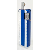 VINTAGE *NEW* 1950's Kron Imperial Blue and Silver Lighter Japan