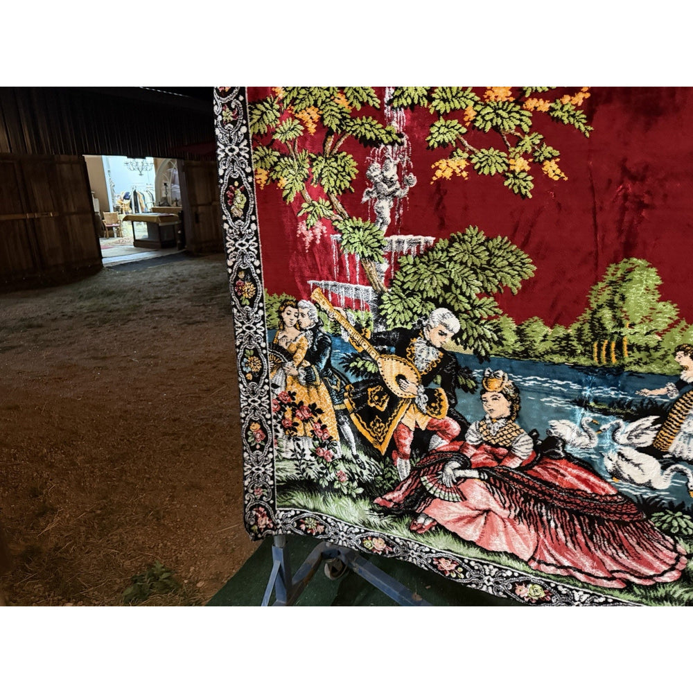 VINTAGE *PRISTINE* 1960's Party Italian Velvet Tapestry