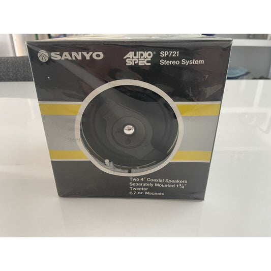 VINTAGE *NEW* Sanyo Audio Spec SP721 4" Stereo Coaxial Door Speakers