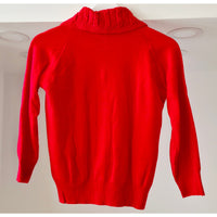 VINTAGE *NEW* 1960's Red Collared Women's Sweater with Buttons 100% Nylon  Size 40