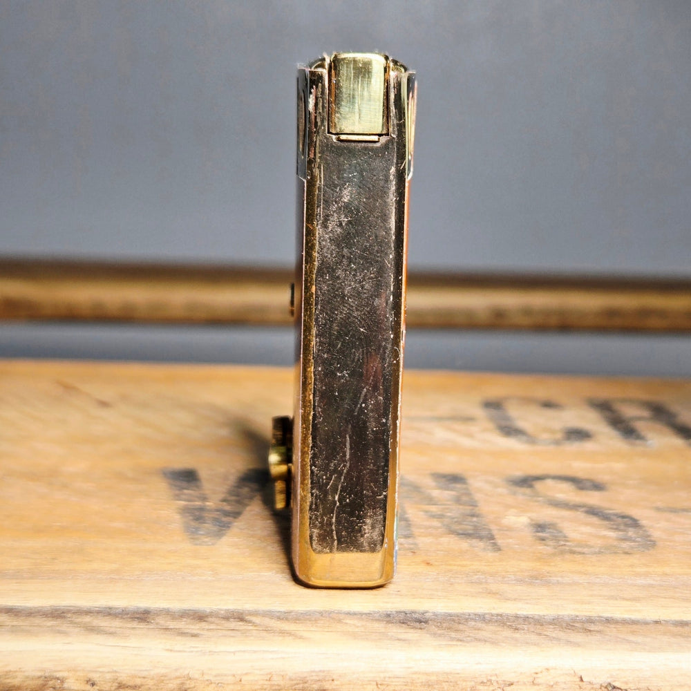 VINTAGE 1950's Ron Imperial Orange/Turquoise Musical Lighter