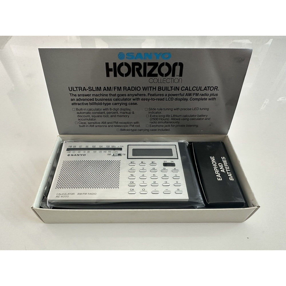 VINTAGE *NEW* Sanyo RC-4000 am/fm Pocket Calculator Radio