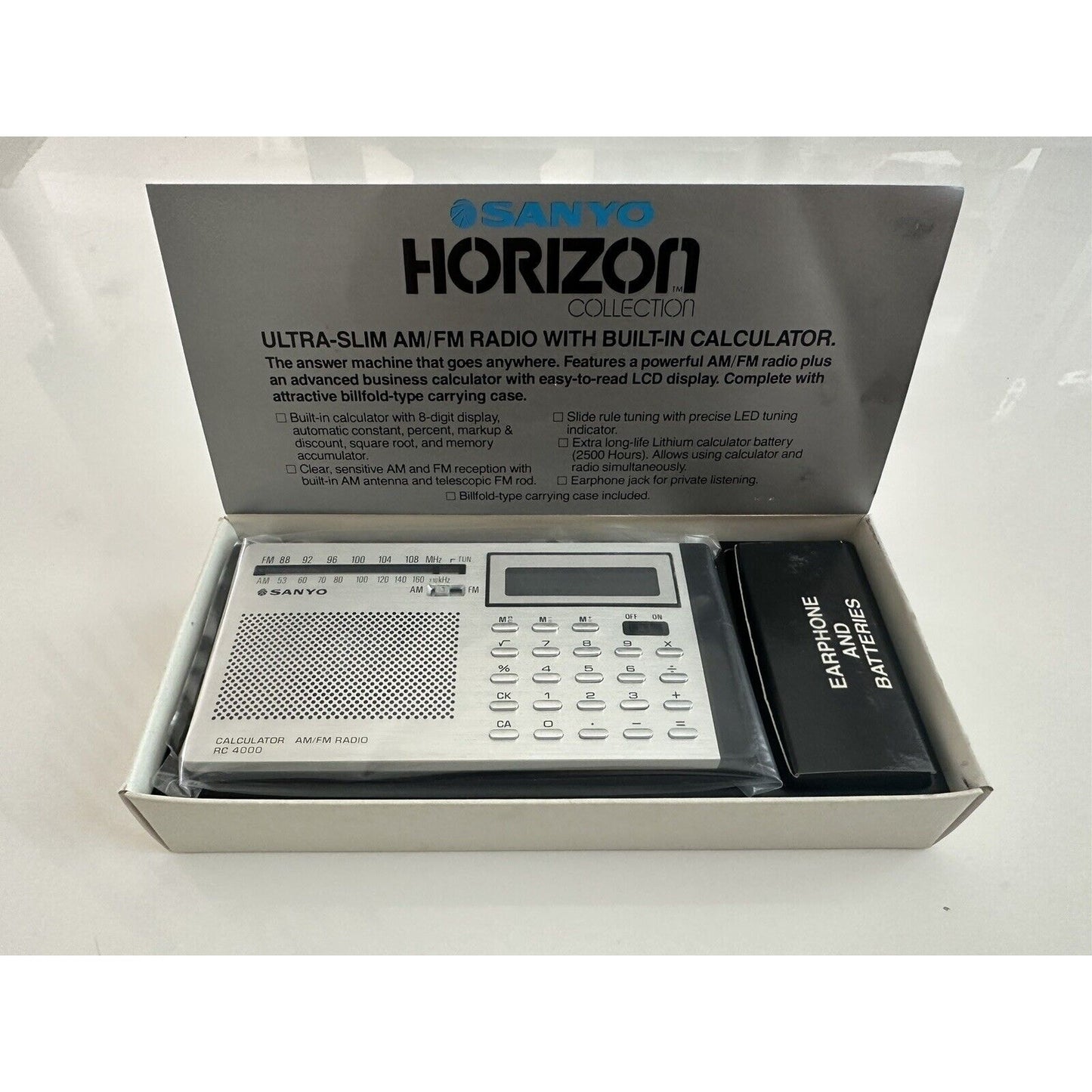 VINTAGE *NEW* Sanyo RC-4000 am/fm Pocket Calculator Radio