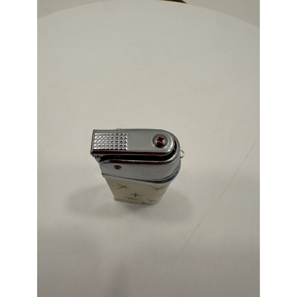 VINTAGE *NEW* 1960's Manor Butane Lighter Cream w/Stars