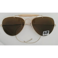VINTAGE *NEW* 1970's Ray Max Gold Frame with Brown Lens Aviator Sunglasses