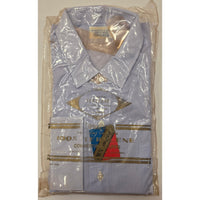VINTAGE *NEW* 1960's Sinclare Men's Lt Blue Terelyne Shirt 100% Polyester Size 17-32