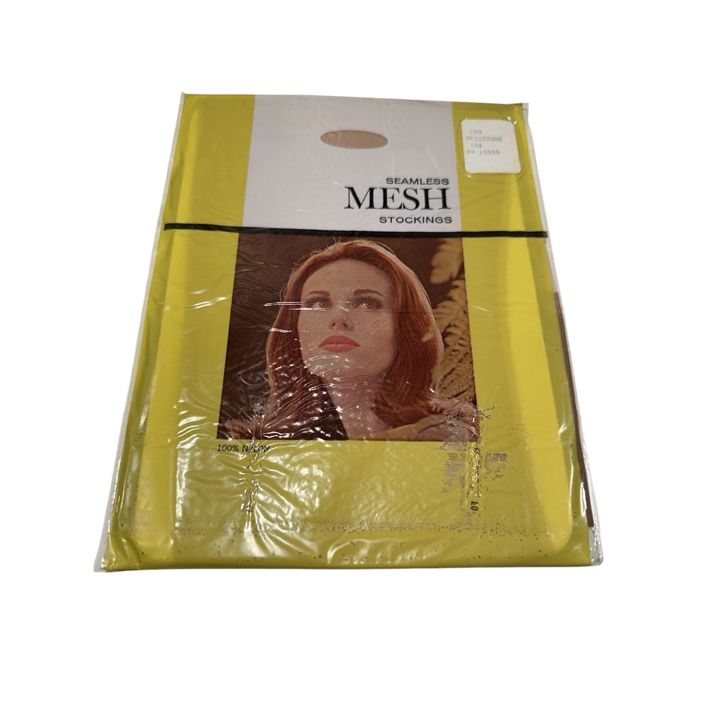 VINTAGE *NEW* 1950's Hosiery Seamless Mesh-Beigetone-Sz 10.5 X 2-pk