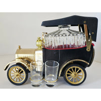 VINTAGE *NEW* 1950's Decanter Music Box 1918 Ford Car w/4 Shot Glasses