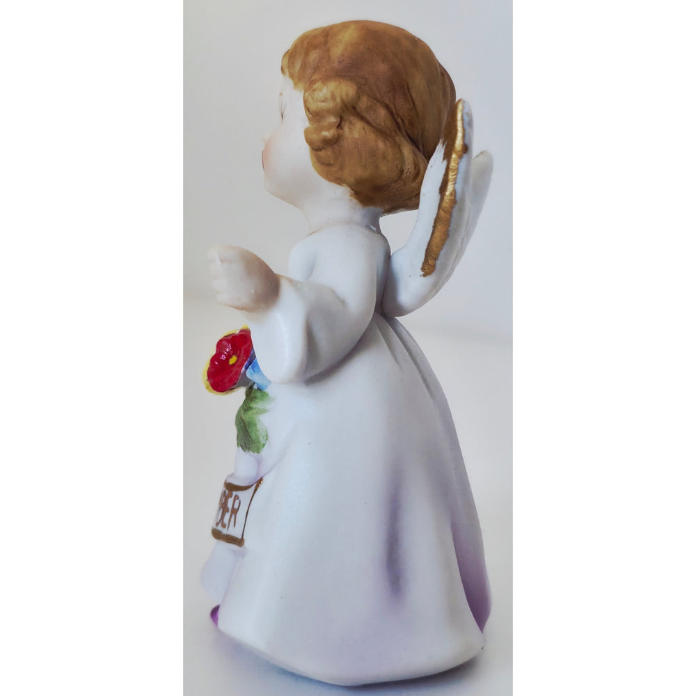 VINTAGE *NEW* 1960's September Girl Birthday Angel Figurine Porcelain 7C-42