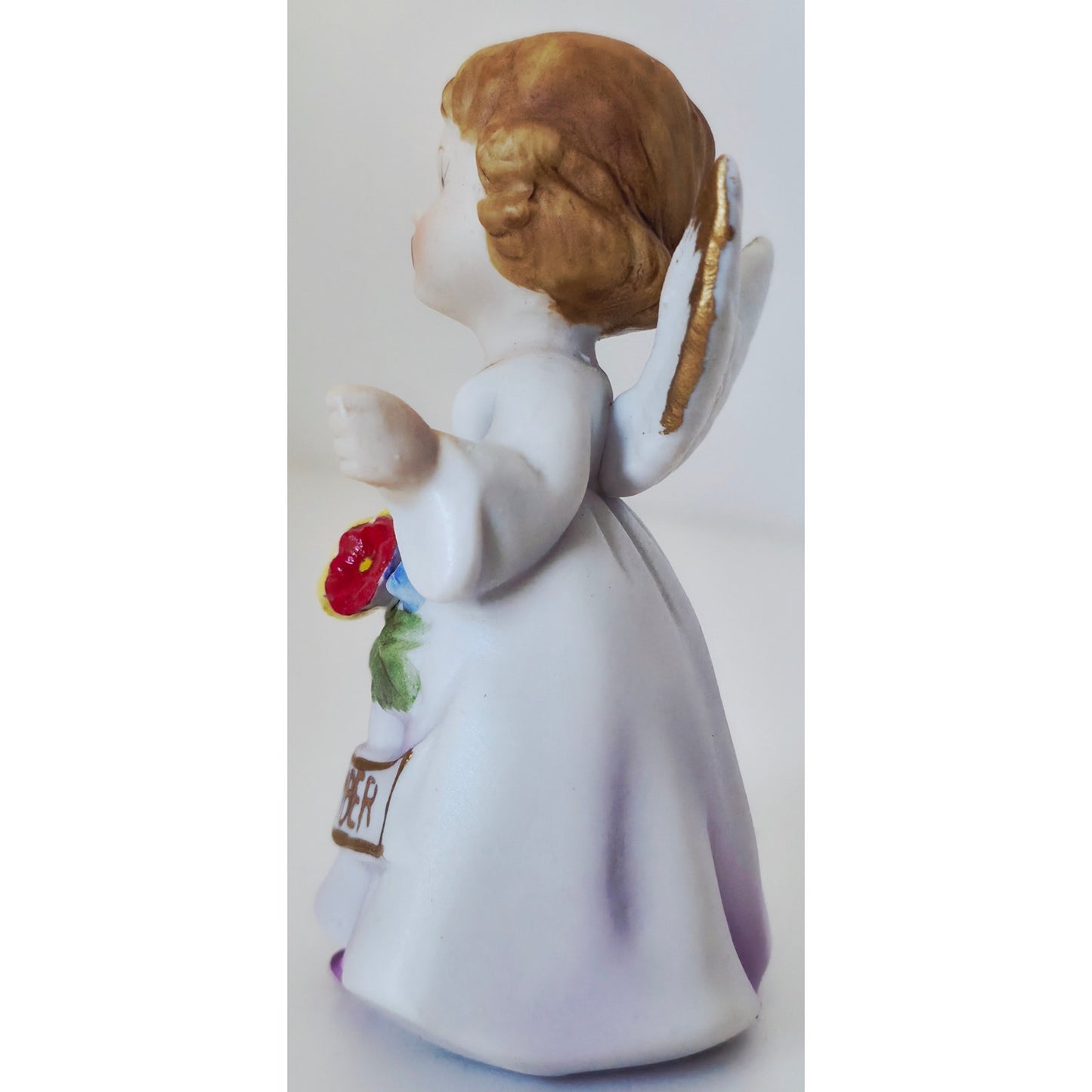 VINTAGE *NEW* 1960's September Girl Birthday Angel Figurine Porcelain 7C-42