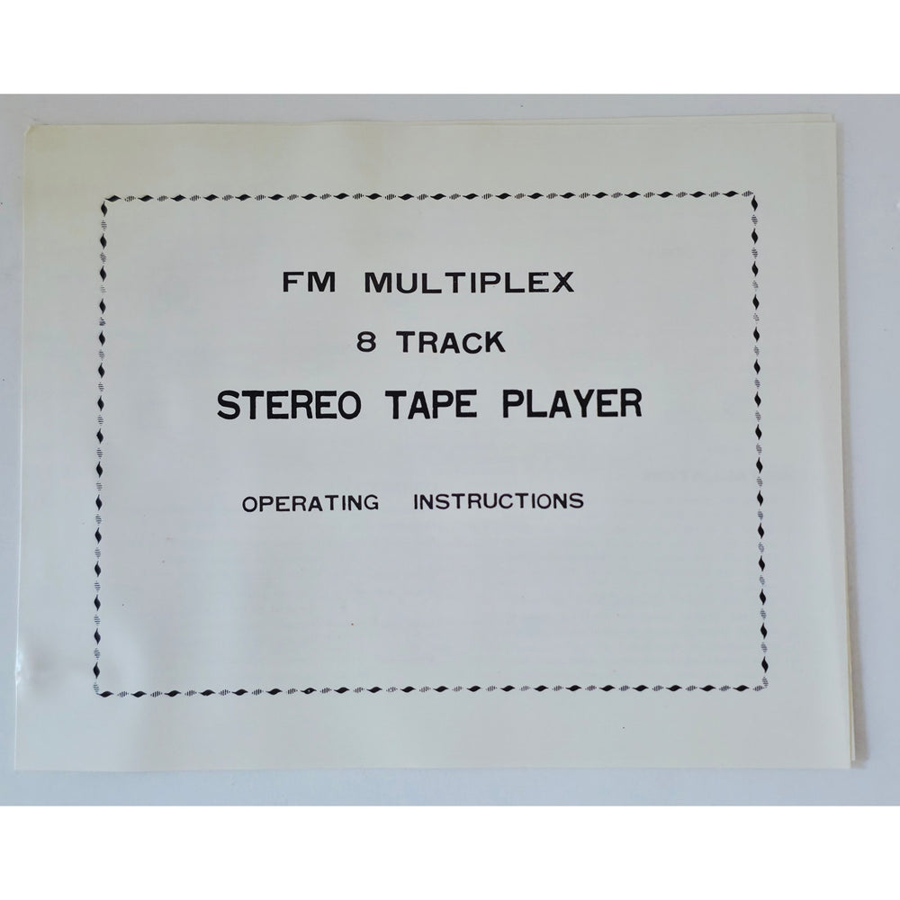 VINTAGE *NEW* MIKA FM Multiplex 8 Track Car Stereo JAPAN