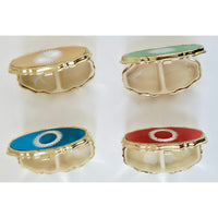 VINTAGE *NEW* 1970's Fashion Pill Boxes Red, Blue, Green and Gold (Set of 4)
