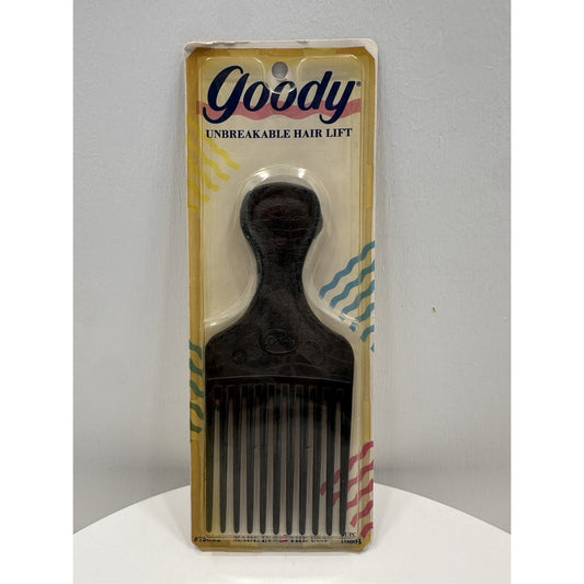 VINTAGE *NEW* 1980's Goody # 10804 Unbreakable Hair Lift Comb in Black