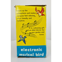 VINTAGE *NEW* 1960's Blue Electronic Musical Bird in Cage Battery Operated