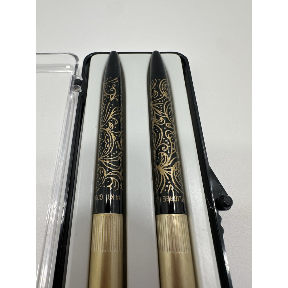 VINTAGE *NEW* 1960's Set of 14K Gold Filigree Perfumed Pens USA