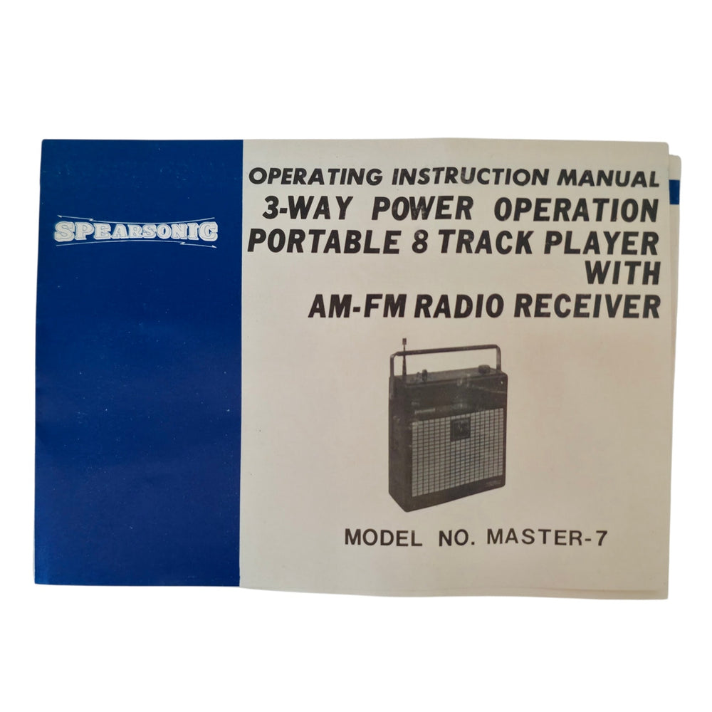 VINTAGE *NEW* 1970's Spearsonic Master 7 | Portable 8-Track AM/FM Radio Receiver
