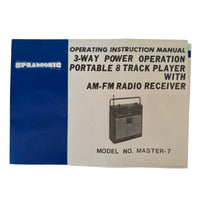 VINTAGE *NEW* 1970's Spearsonic Master 7 | Portable 8-Track AM/FM Radio Receiver