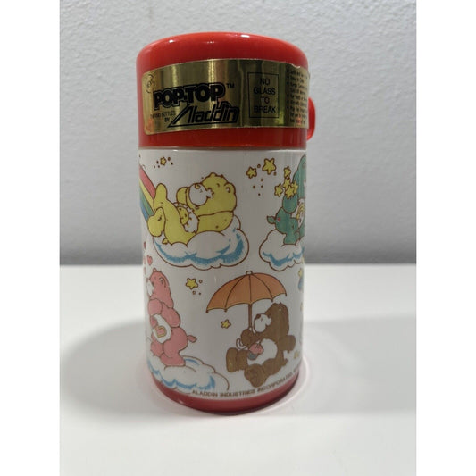 VINTAGE *NEW* 1980's Aladdin Care Bears 8-Ounce Pop-Top Plastic Thermos