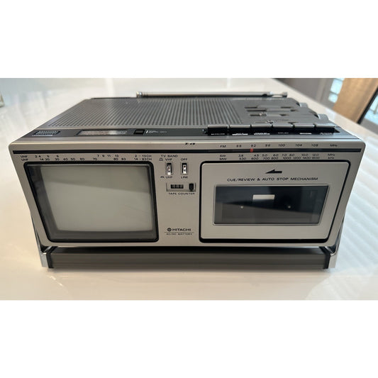 VINTAGE *NEW* 80's Hitachi K-2400 Solid State TV Receiver/Cassette RARE